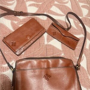 Patricia Nash Brown Crossbody Bag Set